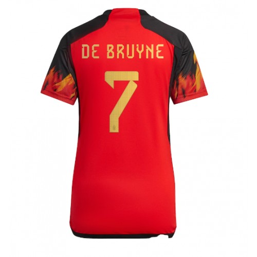 Maillot de foot Belgique Kevin De Bruyne #7 Domicile Femmes Monde 2022 Manches Courte